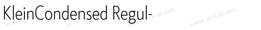 KleinCondensed Regul字体转换